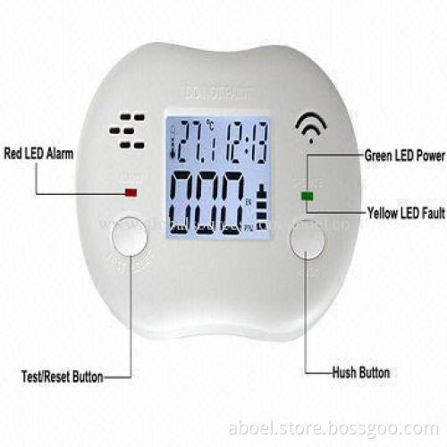 12V DC Power Carbon Monoxide Detector with Clock
